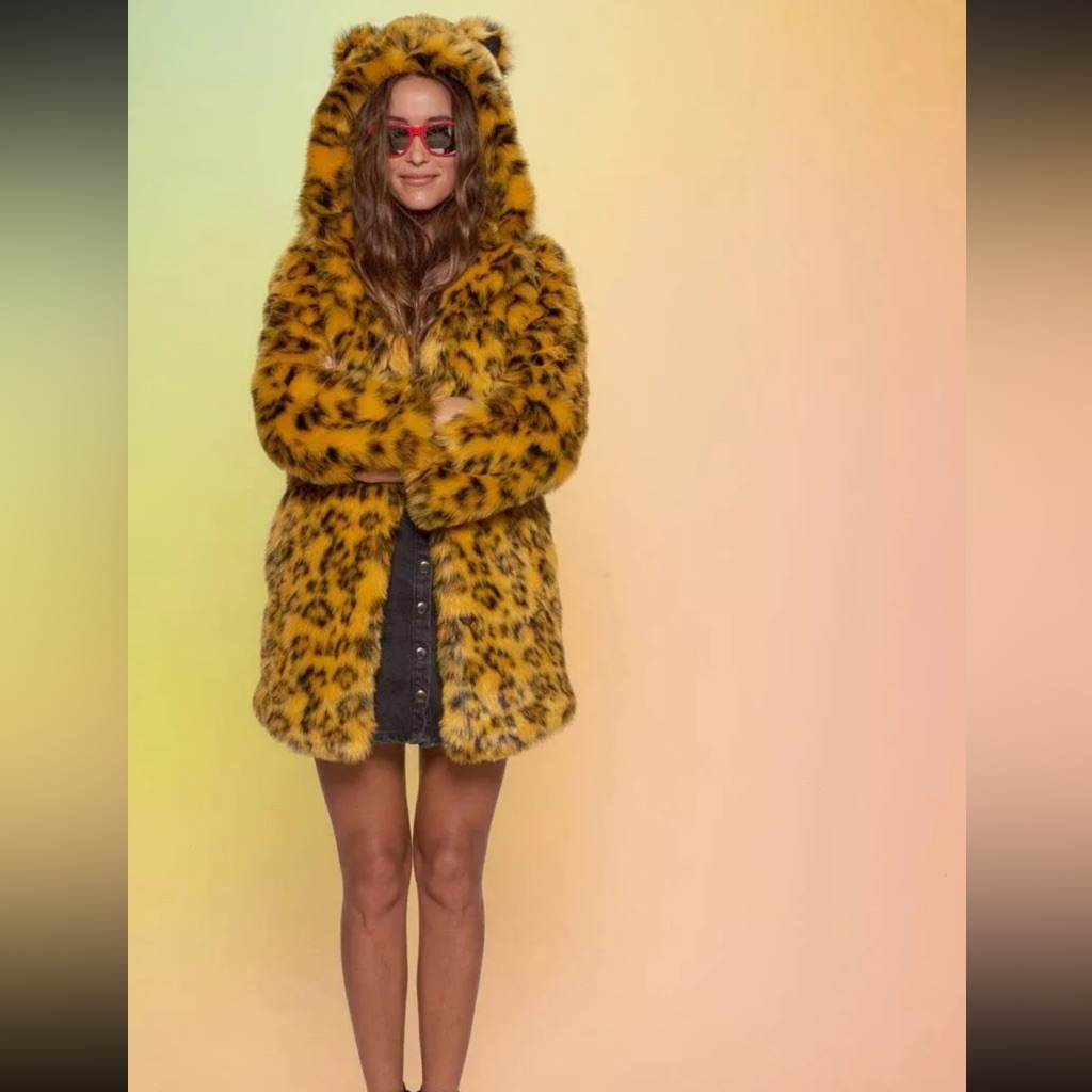 Spirithoods | Cheetah Mid Length Coat With Hood & Ears